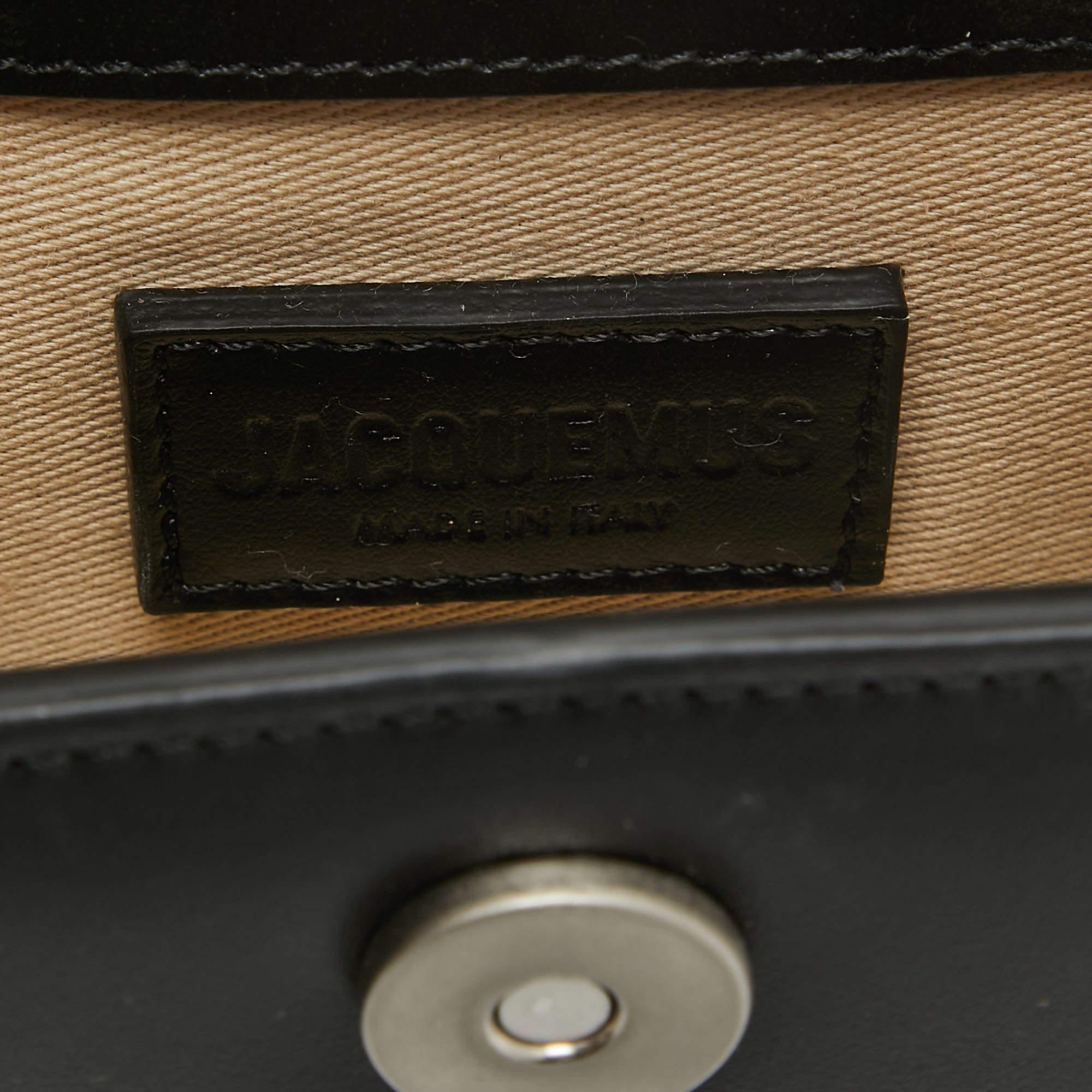 Jacquemus Black Leather Mini Le Chiquito Top Handle Bag 6