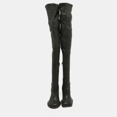Jacquemus Black Leather Over The Knee Boots Size 36