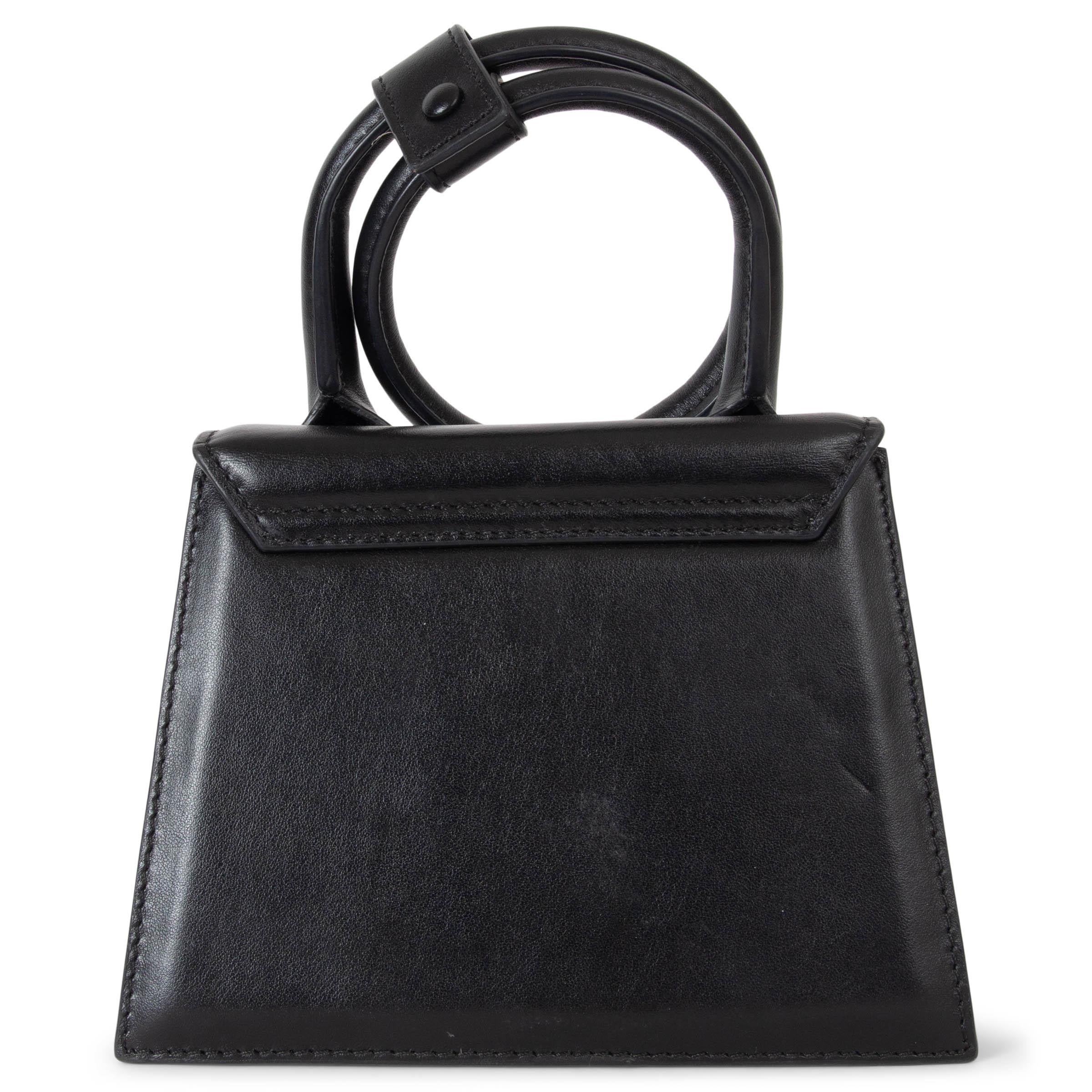 Black JACQUEMUS black leather THE KNOT CHIQUITO COILED Bag
