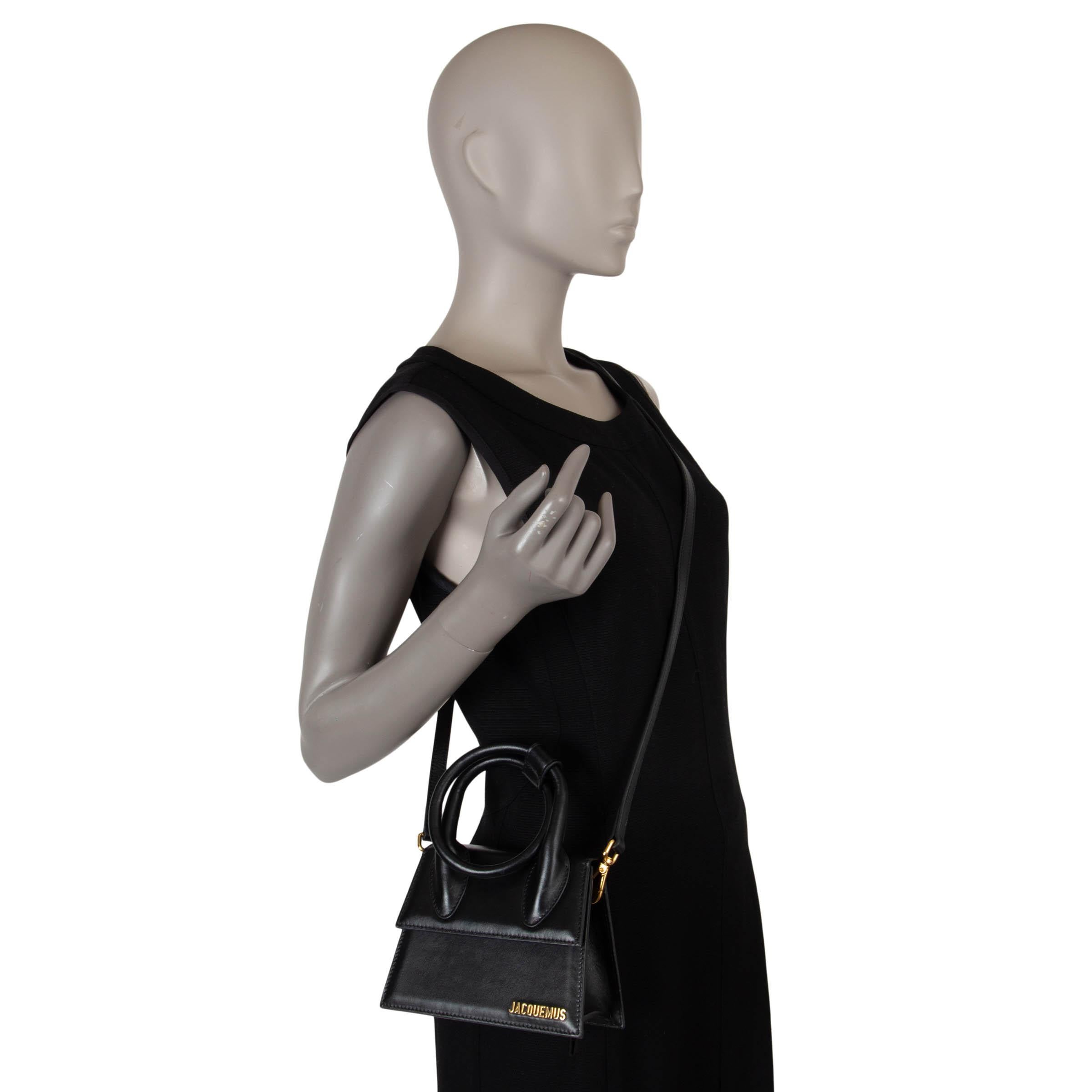 JACQUEMUS black leather THE KNOT CHIQUITO COILED Bag 4