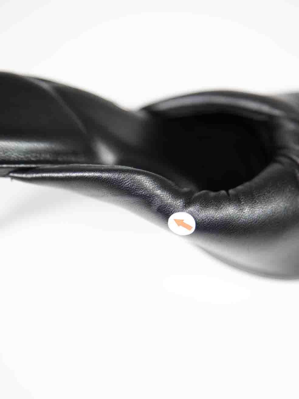 Jacquemus Black Leather Twist Accent Mules Size IT 36 For Sale 2