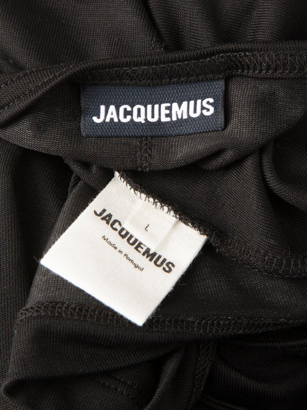 Jacquemus Black Long Sleeve Backless Top Size L For Sale 2
