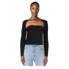 Jacquemus - Top nero a maniche lunghe senza schiena - taglia L.