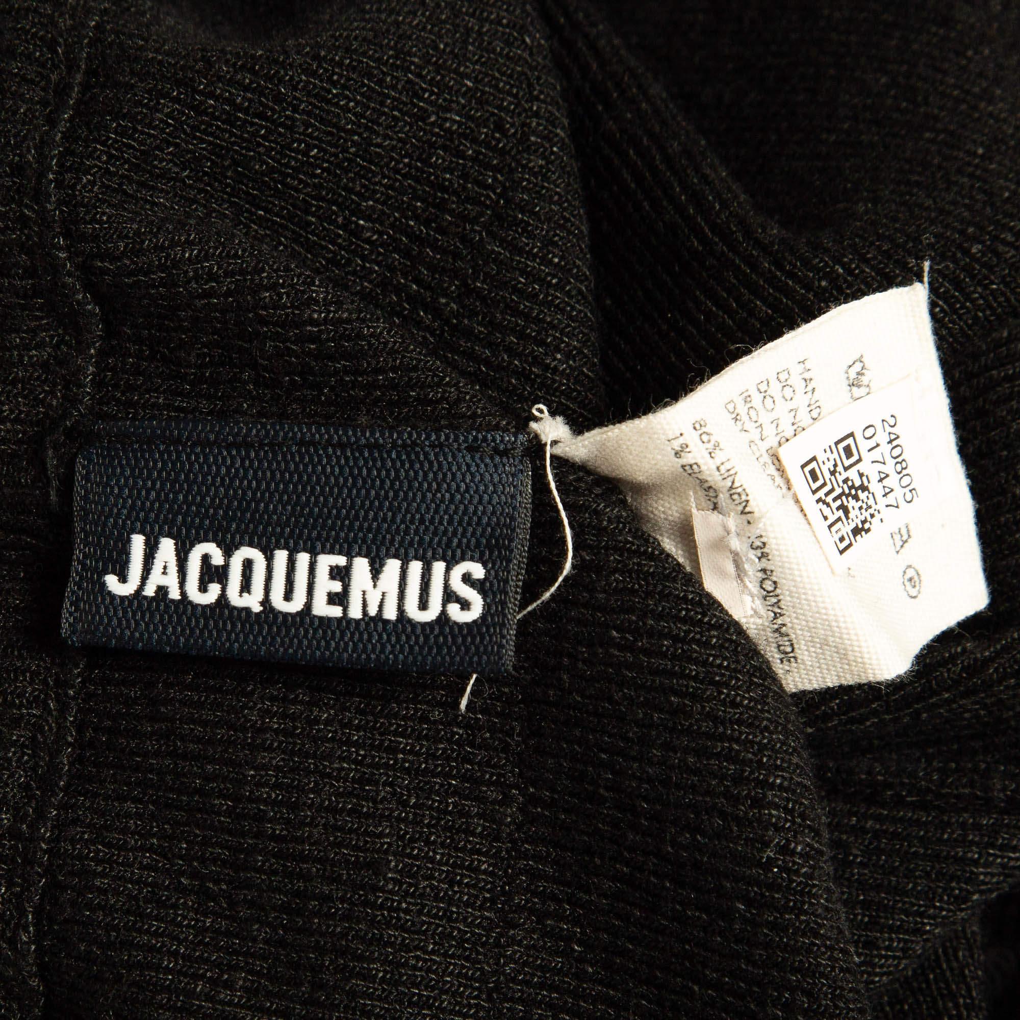 Jacquemus - Pantaloncini Biker in maglia a costine neri L. In condizioni buone in vendita a Dubai, Al Qouz 2