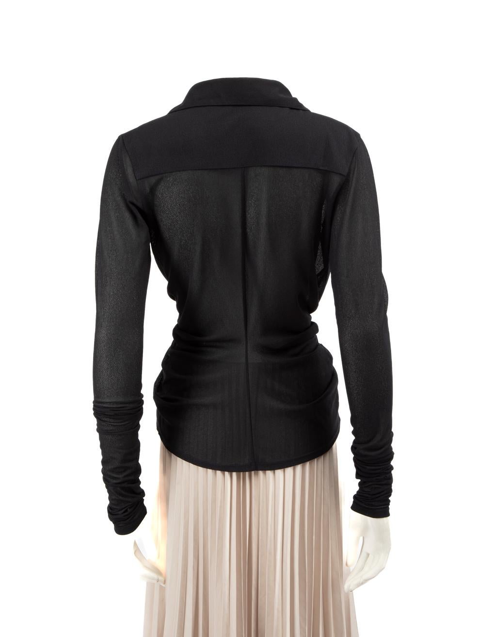 Jacquemus Black See Through Shirt Size M In Good Condition In London, GB