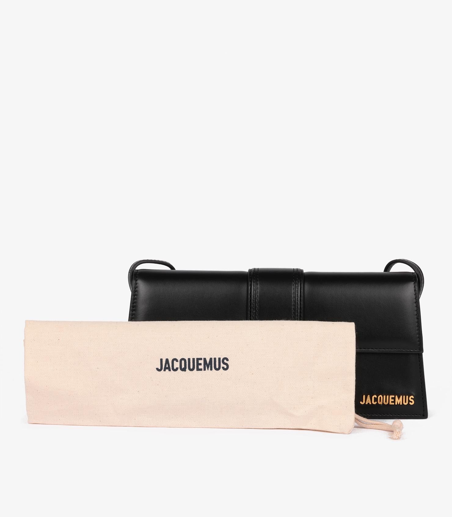 Jacquemus Black Smooth Calfskin Leather Le Bambino Long For Sale 7