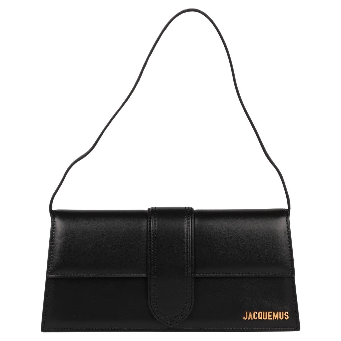 Jacquemus Black Smooth Calfskin Leather Le Bambino Long For Sale