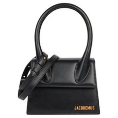 Used Jacquemus Black Smooth Calfskin Leather Le Chiquito Moyen