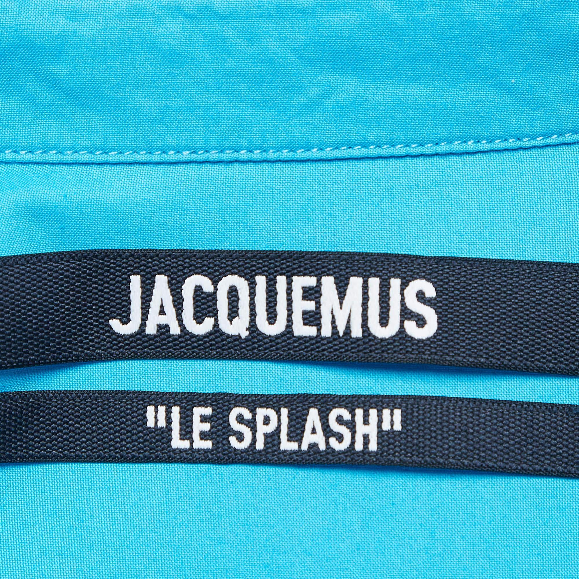 Women's Jacquemus Blue Cotton La Chemise Capri Crop Shirt M