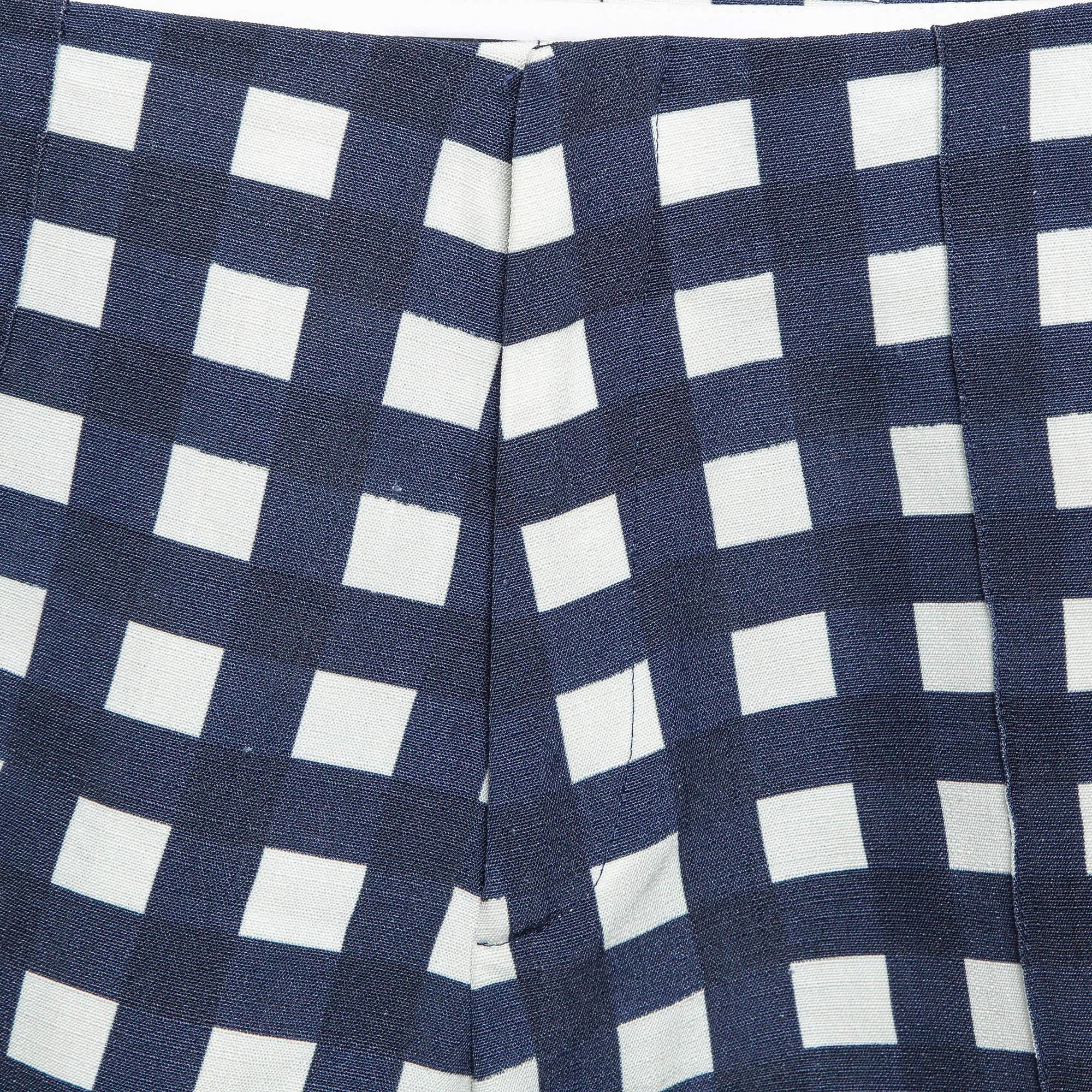 Black Jacquemus Blue Gingham Silk Blend Le Limao Shorts S