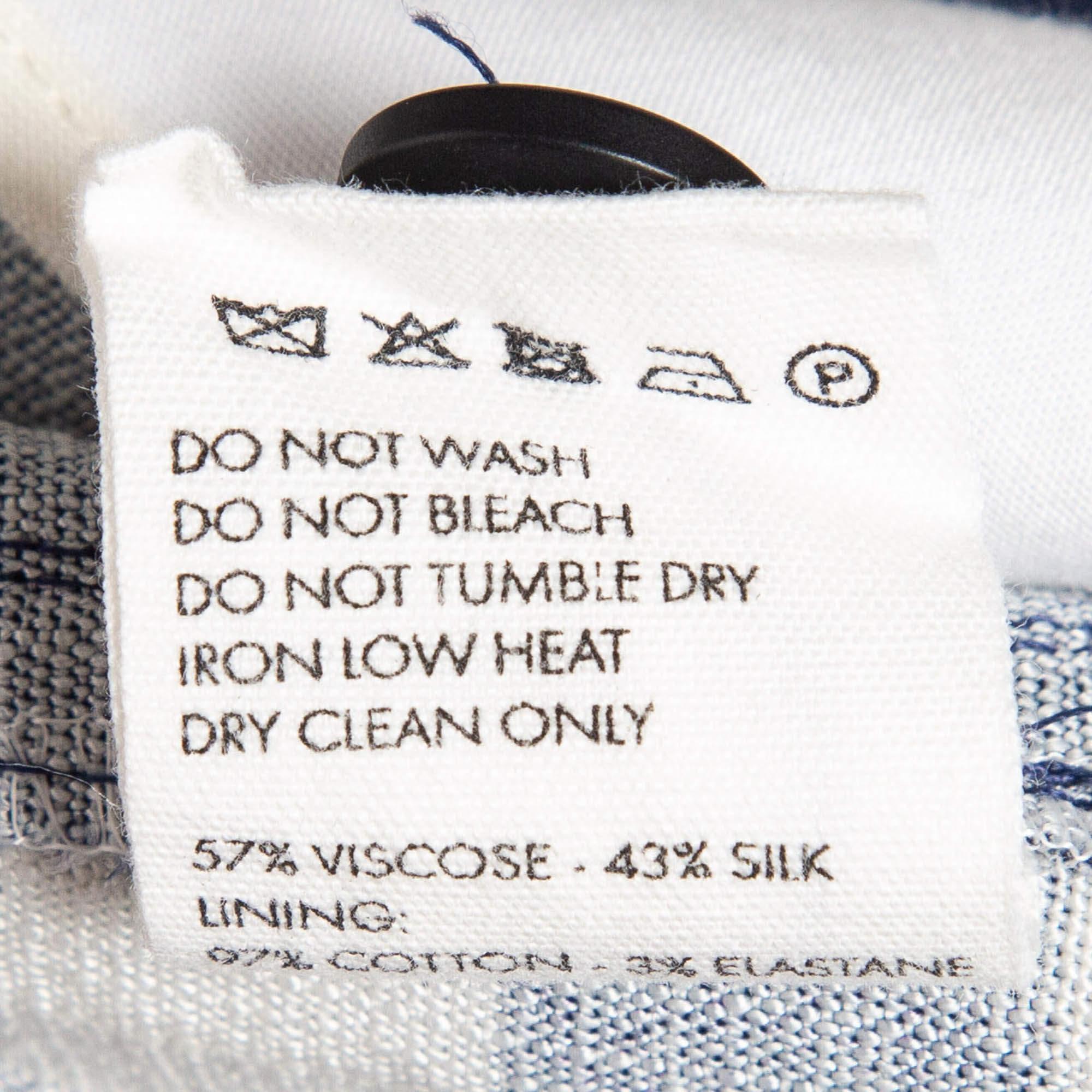 Jacquemus Blue Gingham Silk Blend Le Limao Shorts S 1