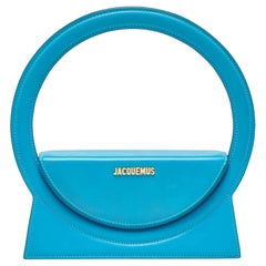 Jacquemus Blaue Ledertasche Le Sac mit rundem Henkel oben
