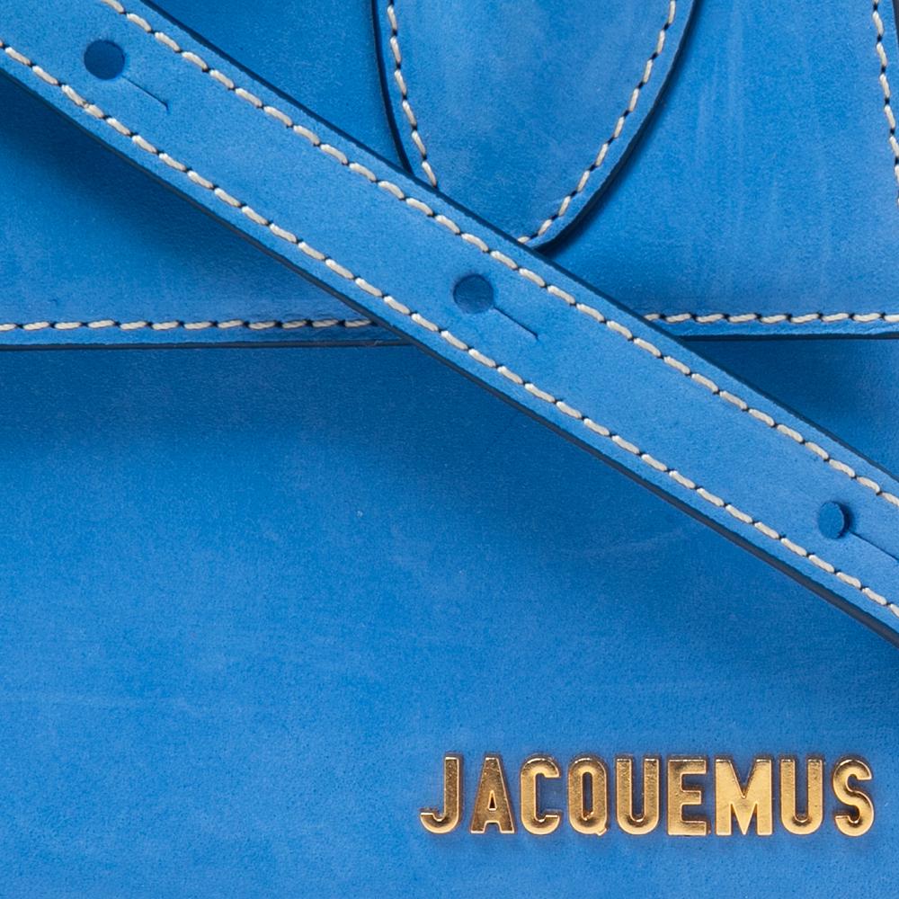 Jacquemus Blue Nubuck Leather Le Chiquito Top Handle Bag 3