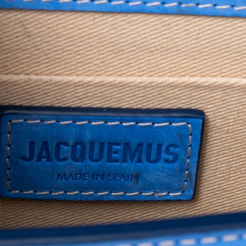 Jacquemus Blue Nubuck Leather Le Chiquito Top Handle Bag 2
