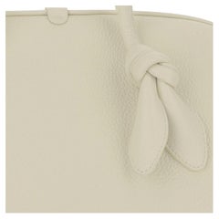 Jacquemus Bow-Handle Calfskin Shoulder Bag — White