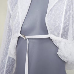 JACQUEMUS Bridal Le Chouchou 2023 Runway Dentelle tulle lace crop jacket FR34 XS