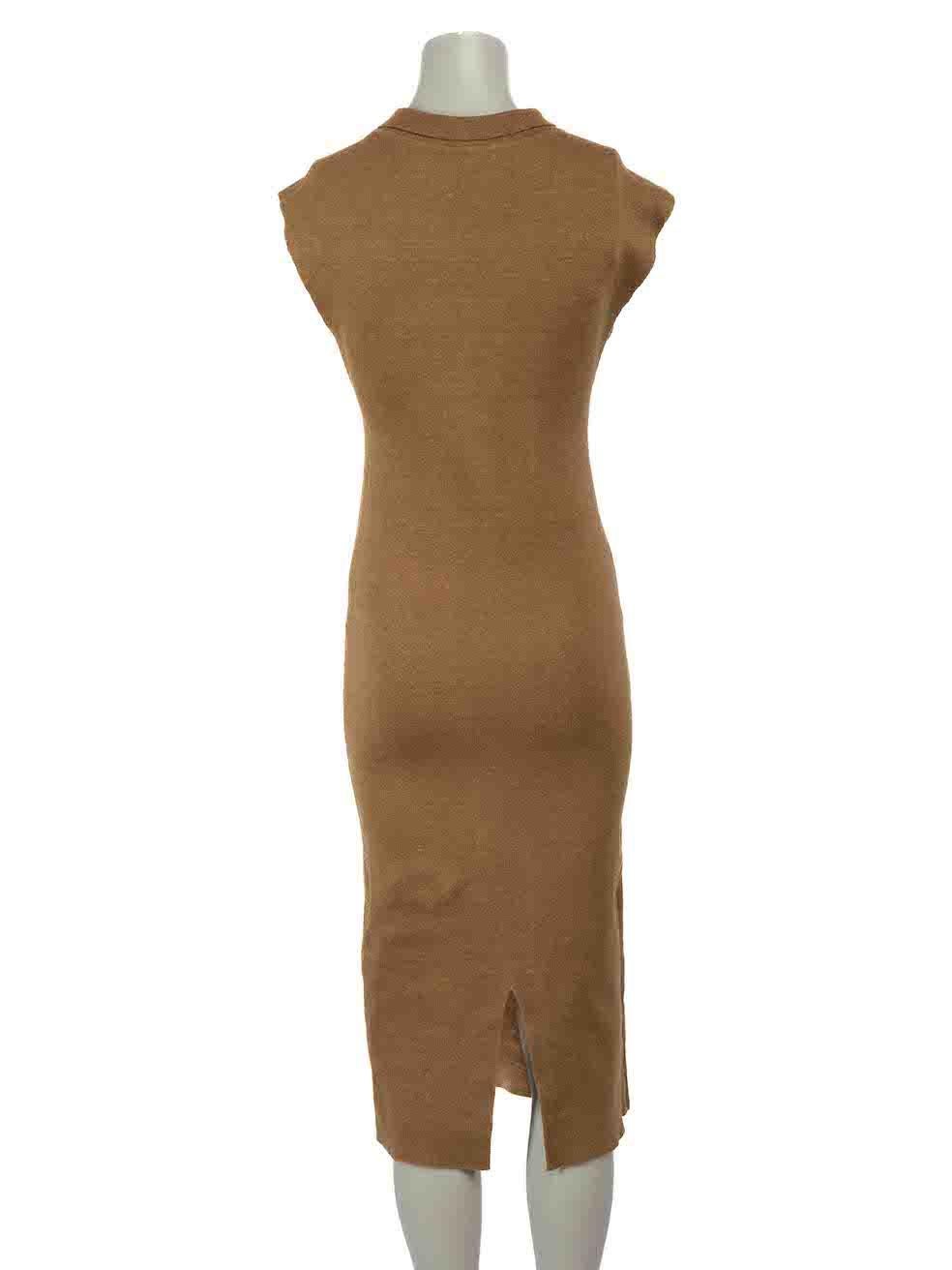 Jacquemus Brown La Robe Santon Polo Neck Dress Size S In Excellent Condition For Sale In London, GB