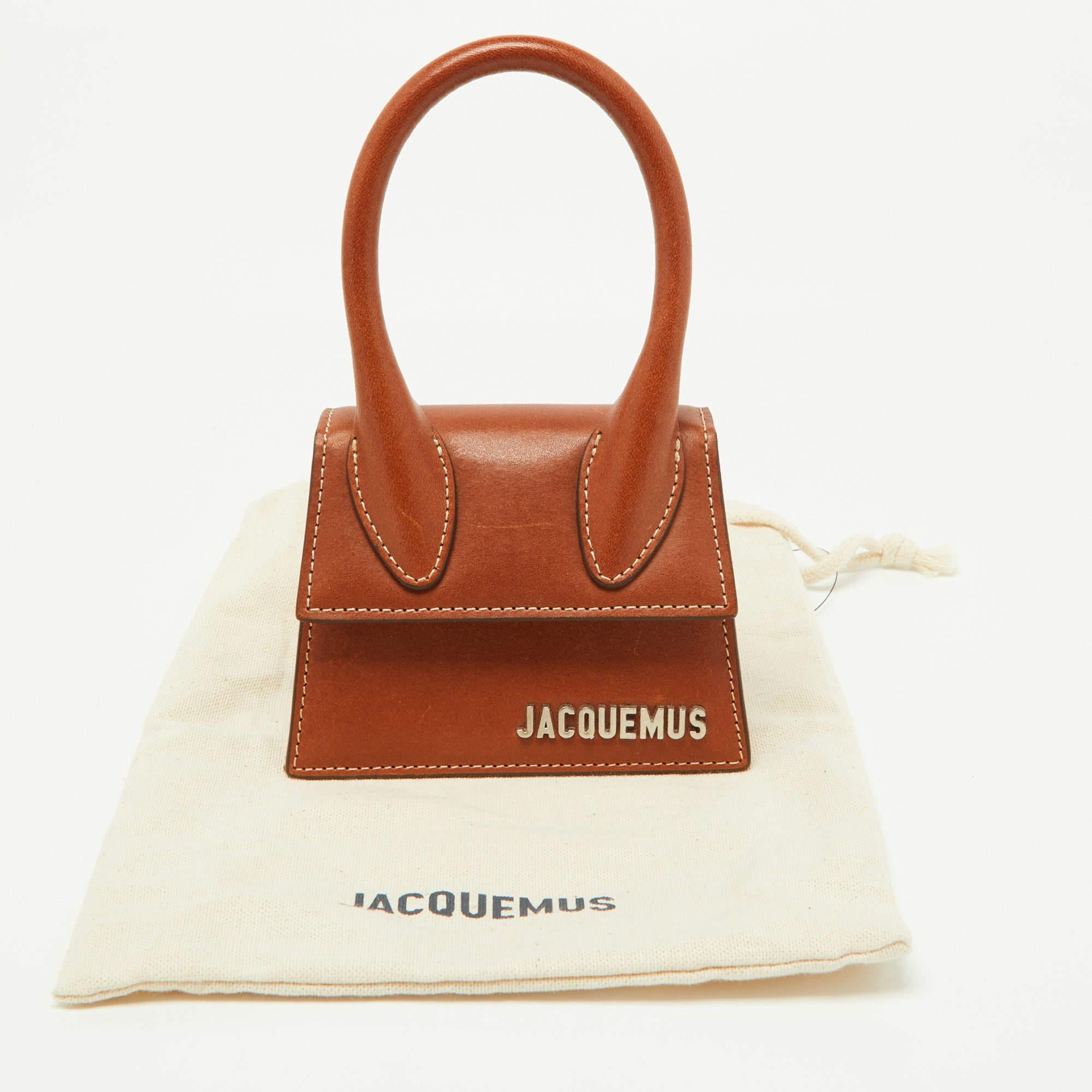 Jacquemus Brown Leather Le Chiquito Mini Bag For Sale 9