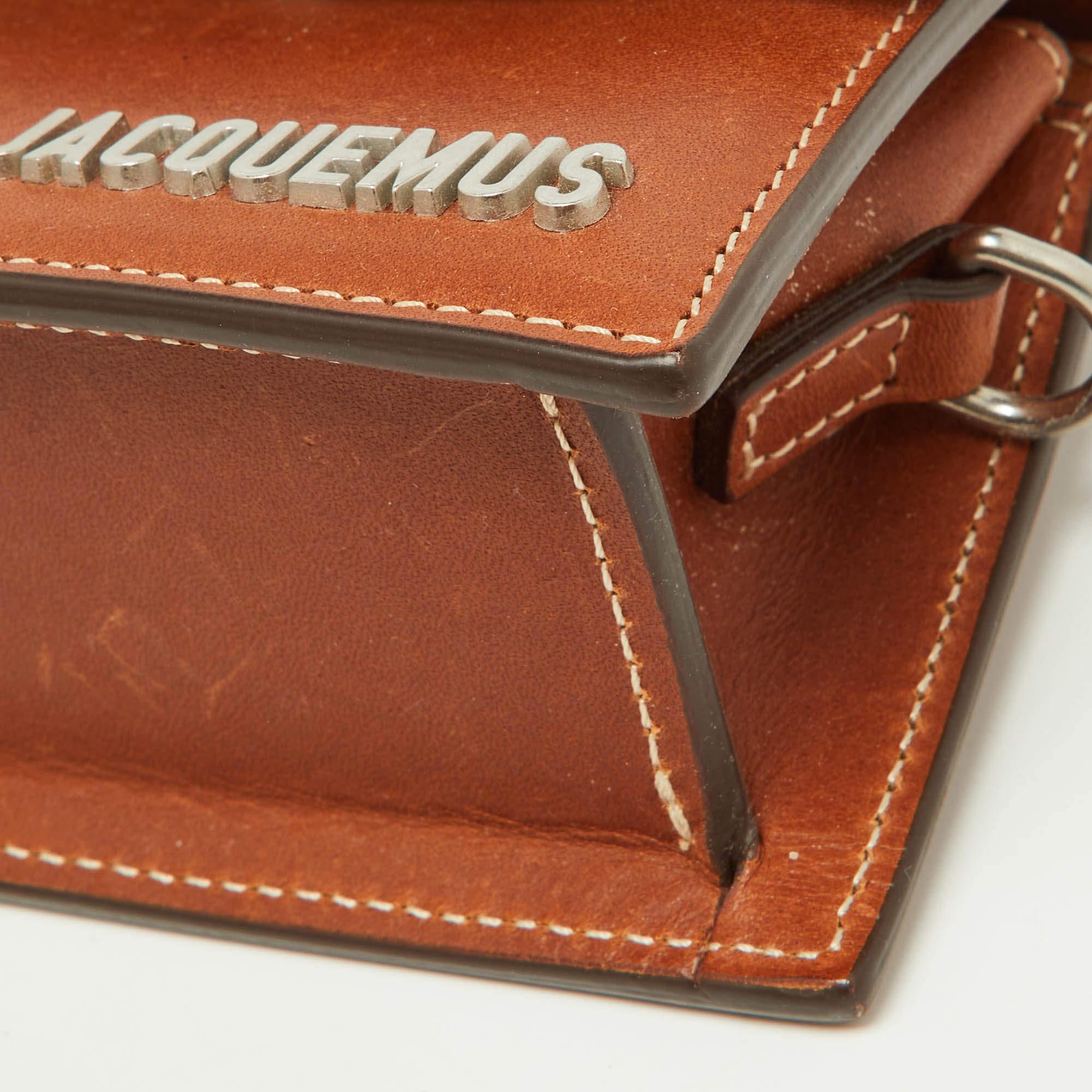 Women's Jacquemus Brown Leather Le Chiquito Mini Bag For Sale