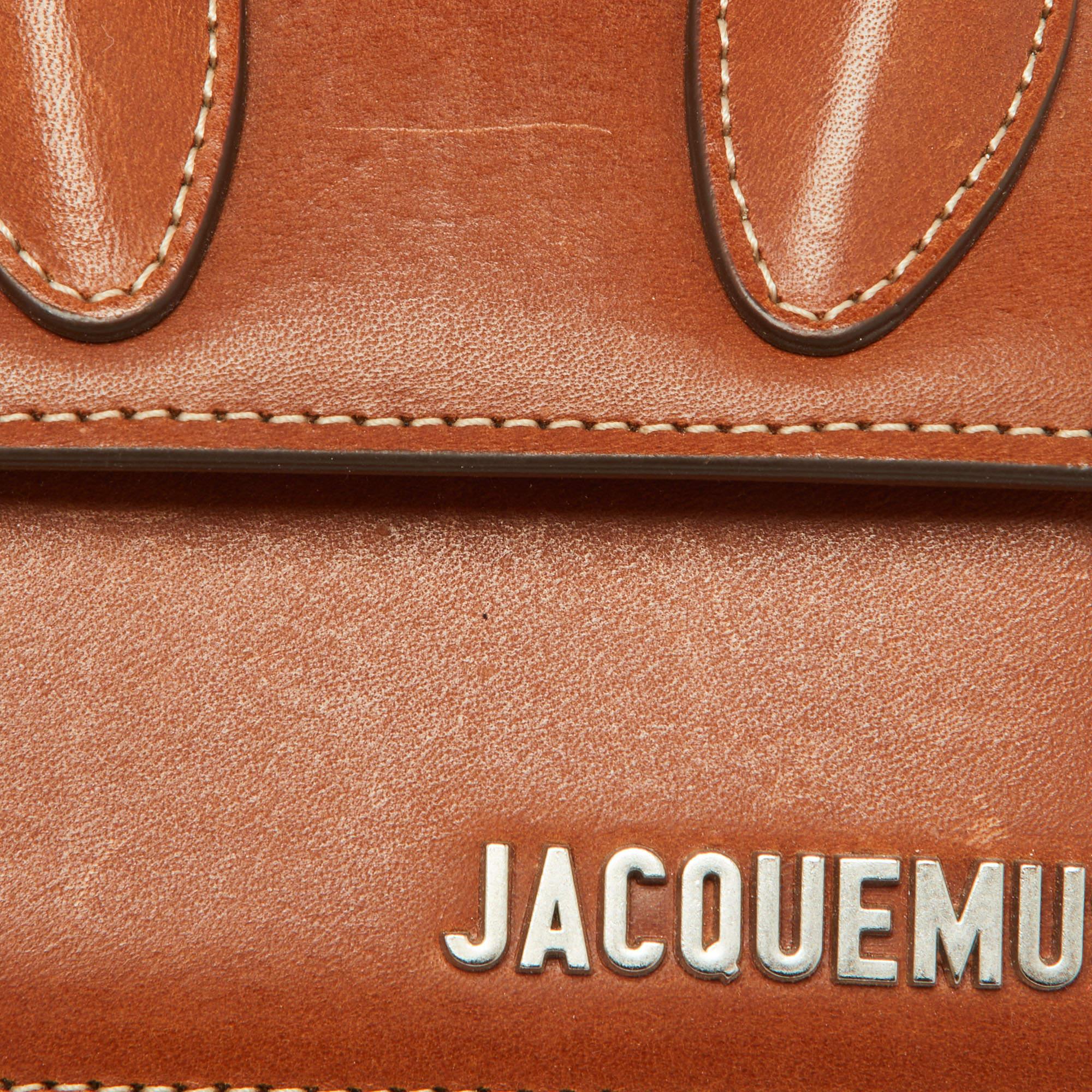 Jacquemus Brown Leather Le Chiquito Mini Bag For Sale 1