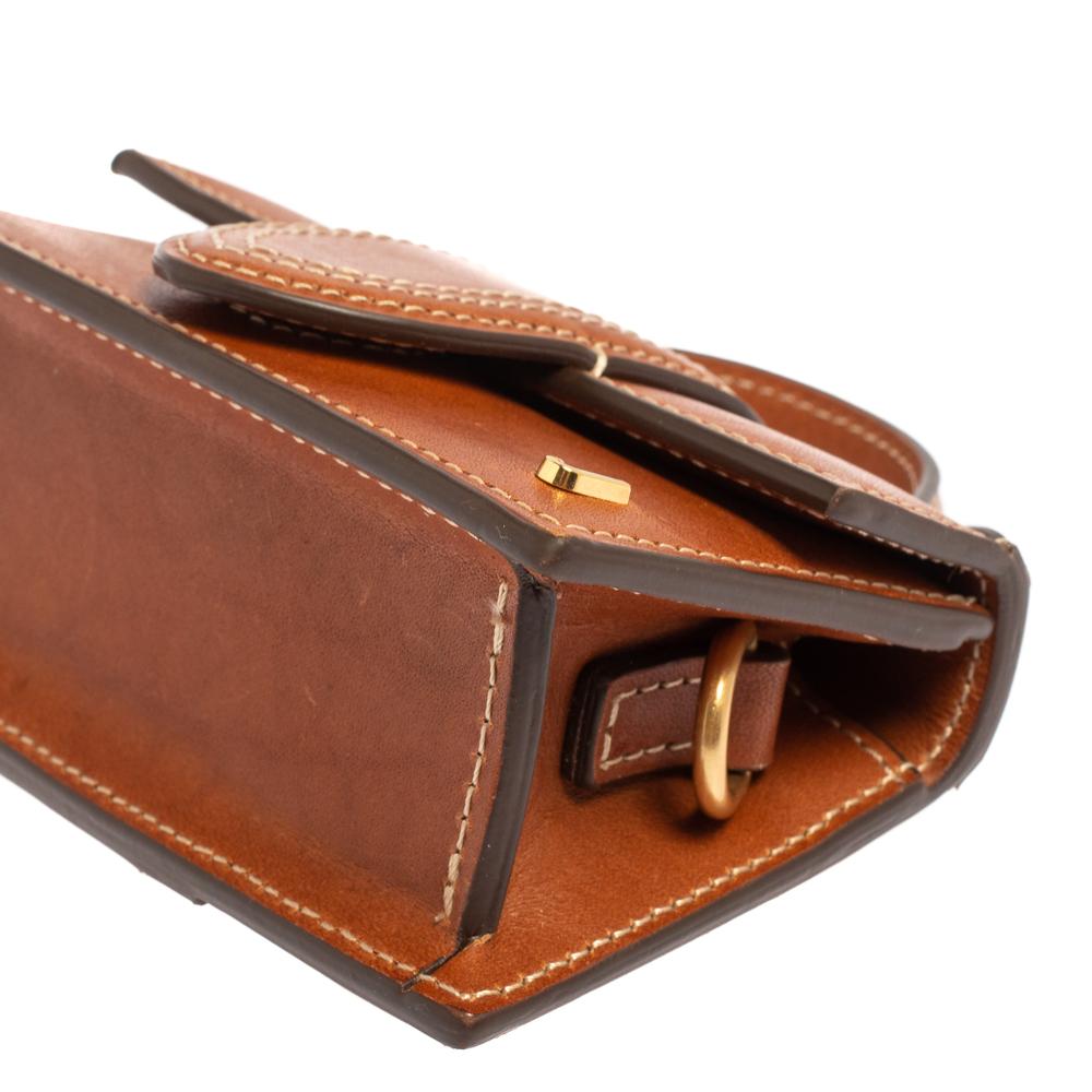 Jacquemus Brown Leather Le Petit Bambino Bag 3