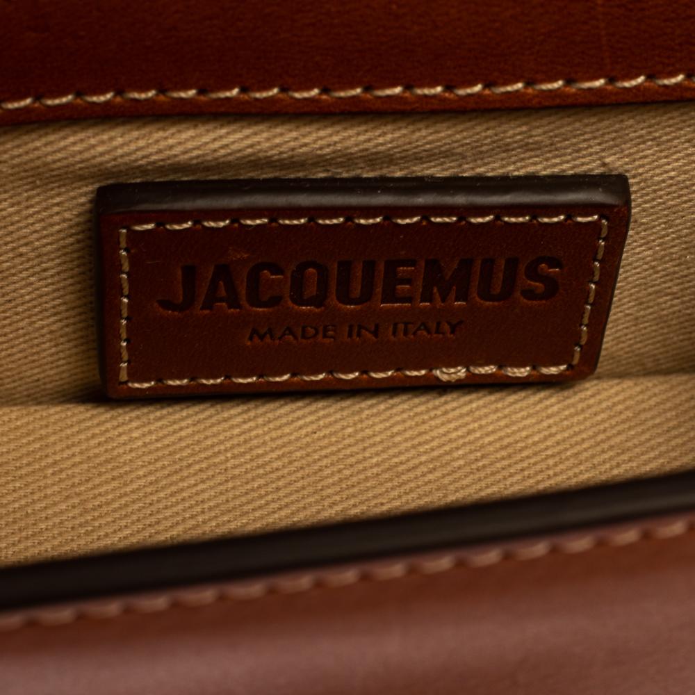 Jacquemus Brown Leather Le Petit Bambino Bag In Good Condition In Dubai, Al Qouz 2