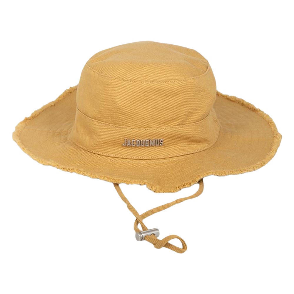 Jacquemus Brown Logo Detail Bucket Hat For Sale
