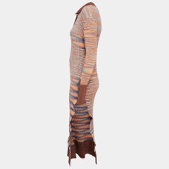 Jacquemus Brown Rib Knit La Robe Zucca Midi Dress M