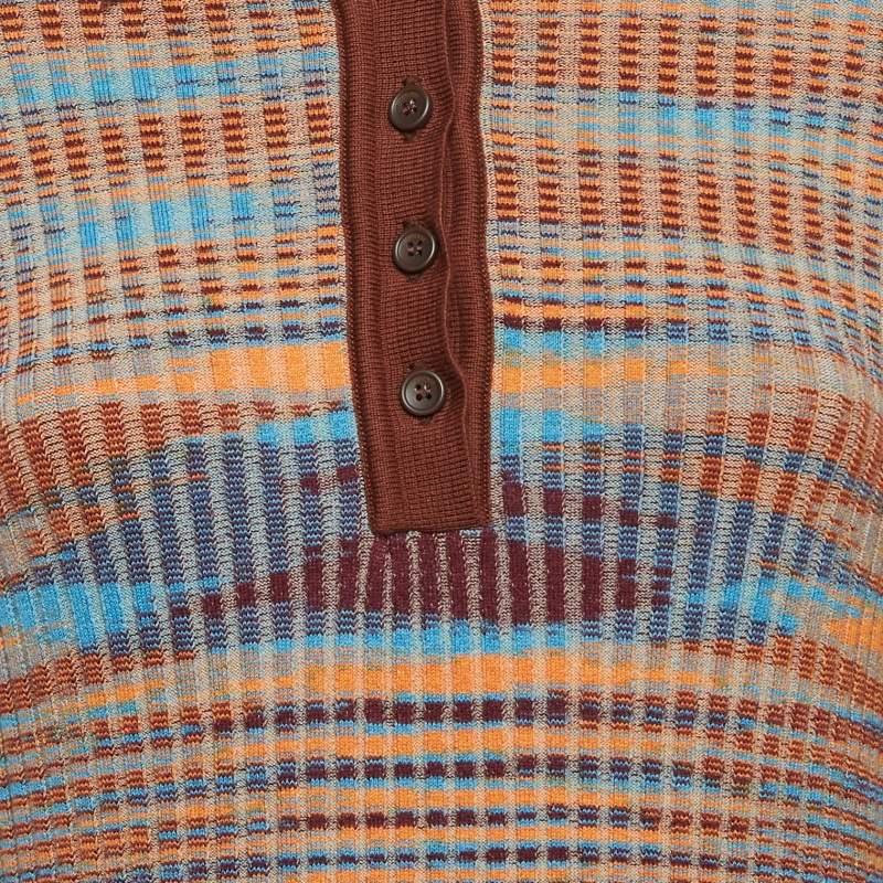 Jacquemus Brown Rib Knit La Robe Zucca T-Shirt Dress M In New Condition In Dubai, Al Qouz 2