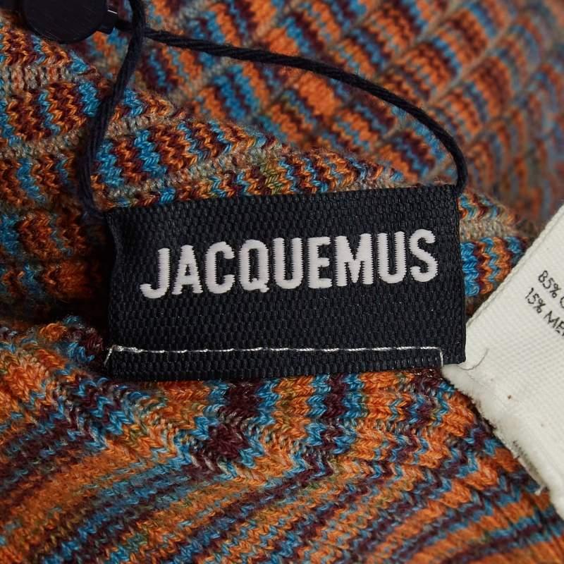 Women's Jacquemus Brown Rib Knit La Robe Zucca T-Shirt Dress M