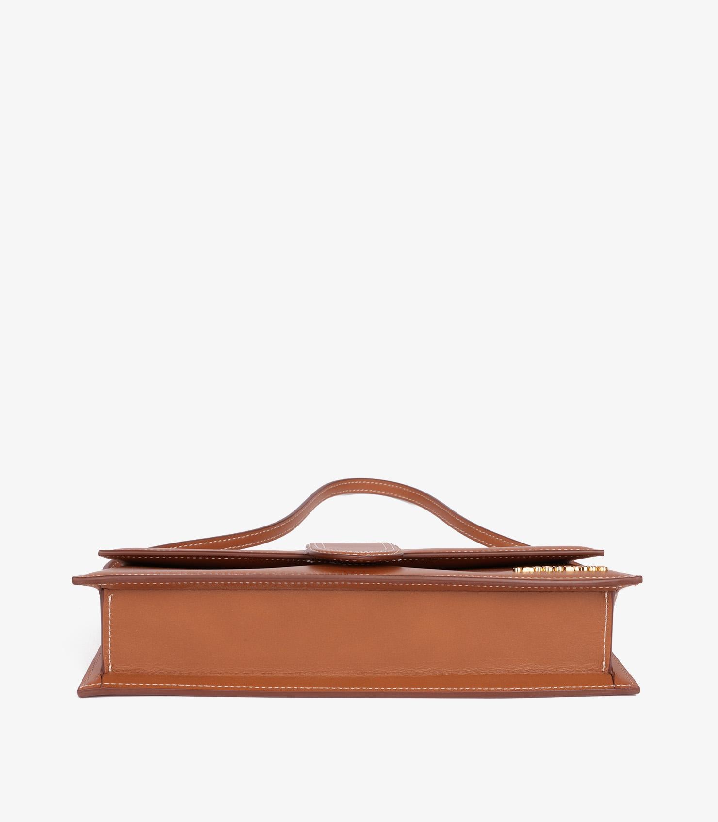 Jacquemus Lungo in pelle di vitello liscia marrone Le Bambino in vendita 2