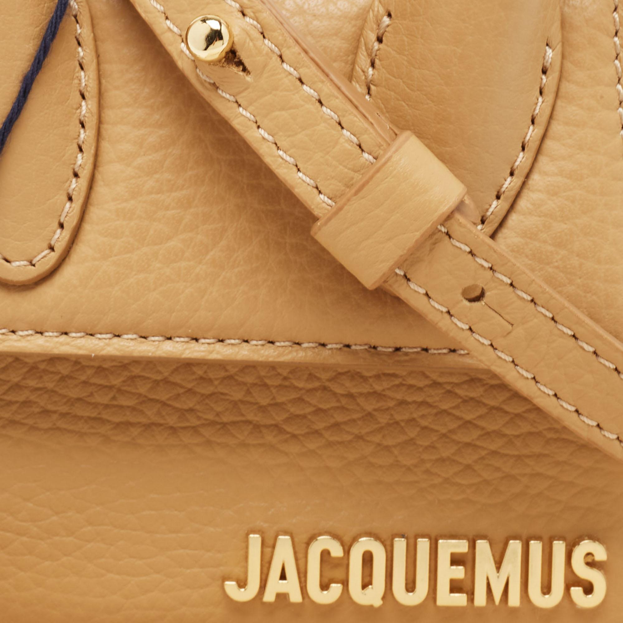Women's Jacquemus Camel Leather Mini Le Chiquito Top Handle Bag