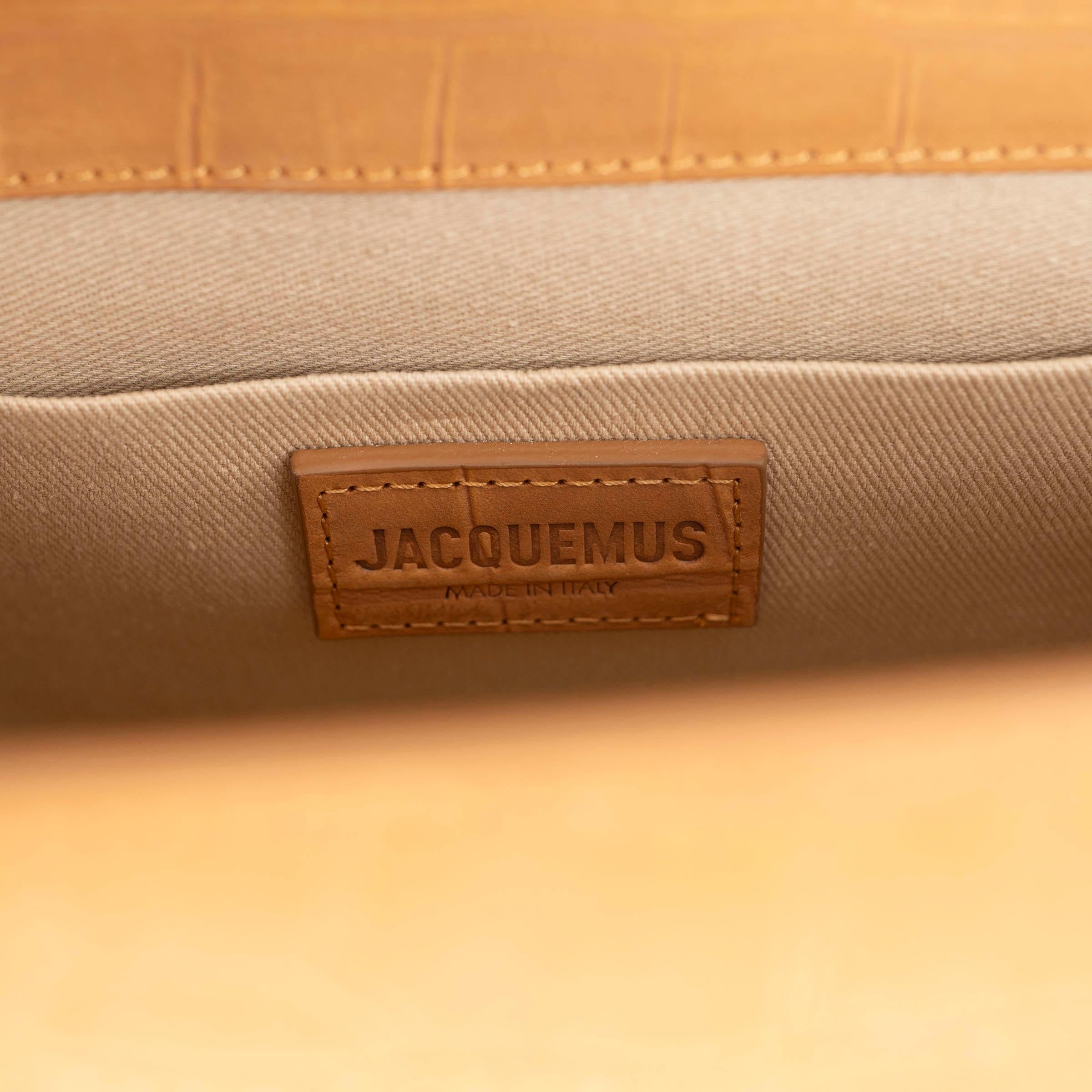 Jacquemus sac à bandoulière en daim camel LE GRAND CHIQUITO CROC 1