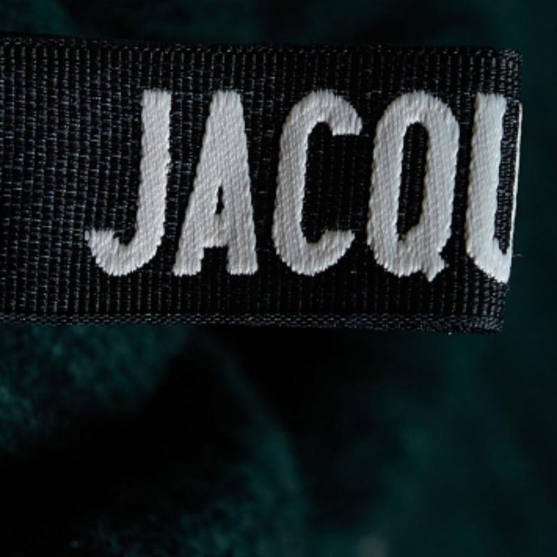 Jacquemus Dunkelgrün Merinowolle stricken Ausschnitt Rollkragen Weste XS Damen im Angebot