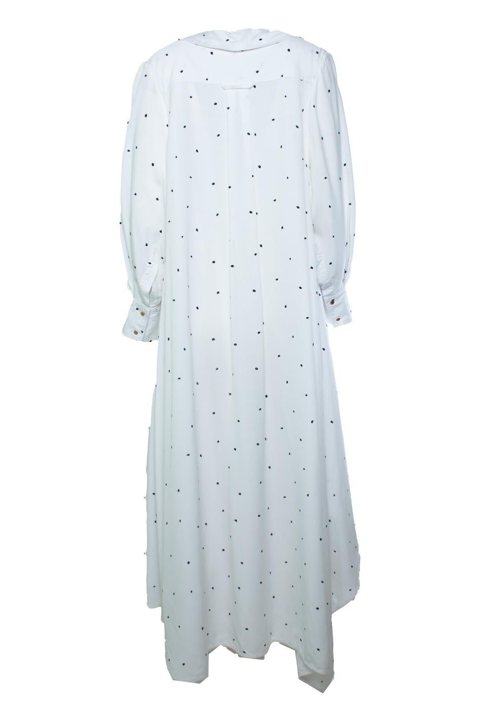 Gray Jacquemus, dotted maxi dress in white