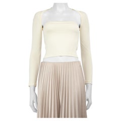 Jacquemus - Top a maniche lunghe aperto sul retro color ecru - taglia S