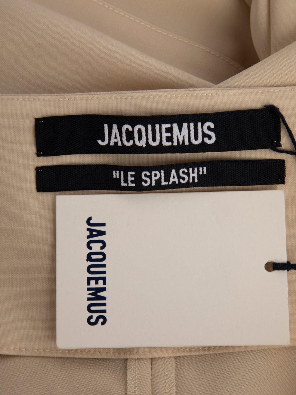 Jacquemus Ecru Wool Flared Le Splash Trousers Size XXS For Sale 1