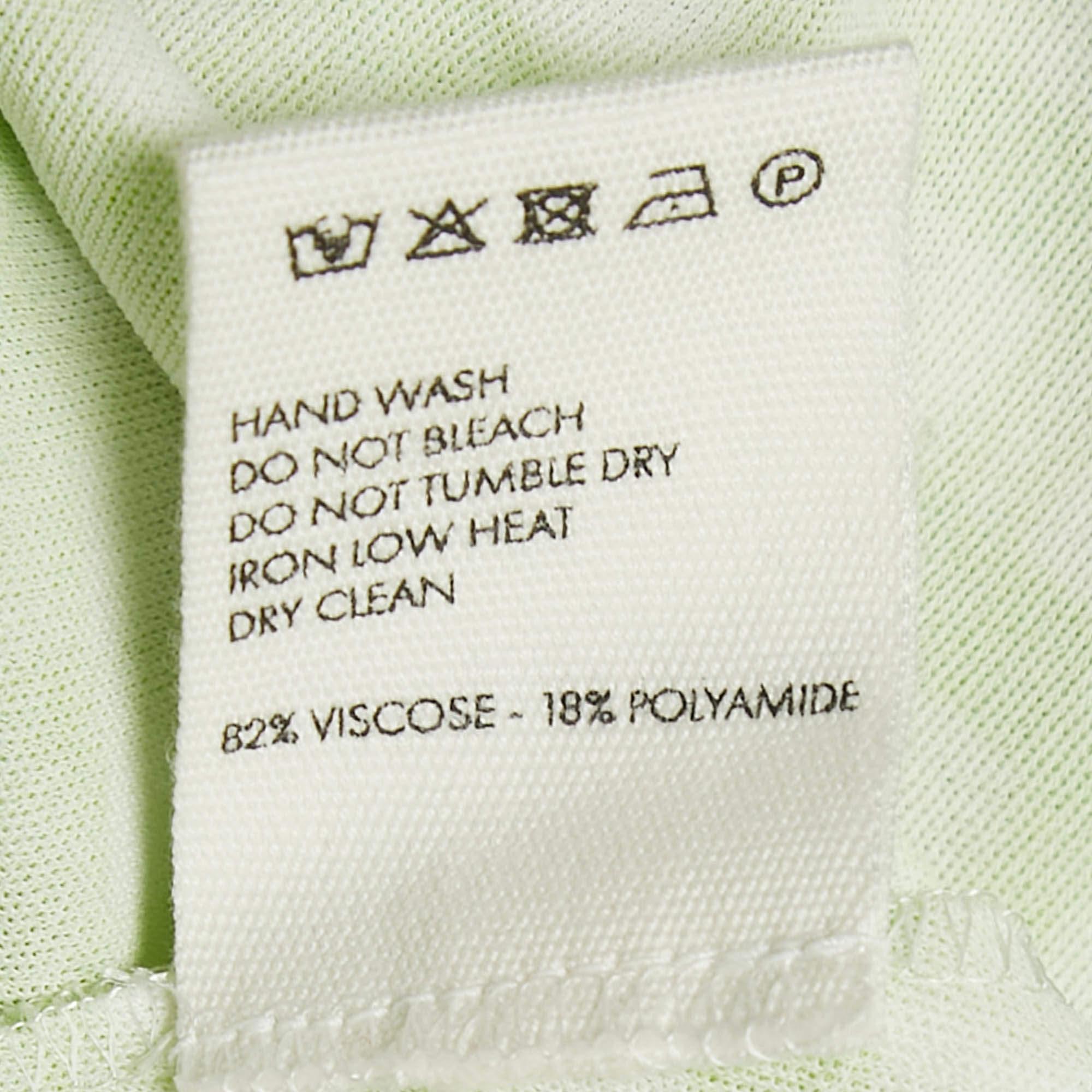 Jacquemus Green Checkered Print Jersey La Robe Nodi Midi Dress M For Sale 1