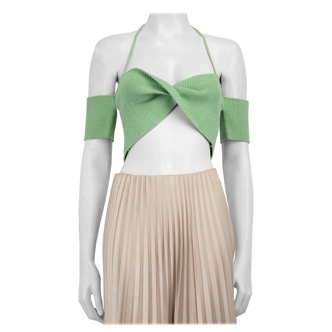 Jacquemus Green Le Haut Soleil Crop Top Size M