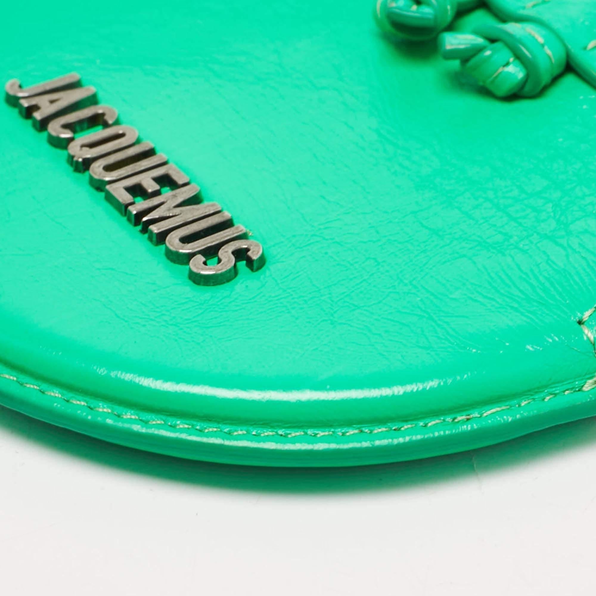 Jacquemus Green Leather Le Pitchou Coin Purse For Sale 5