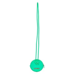 Jacquemus Green Leather Le Pitchou Round Neck Pouch