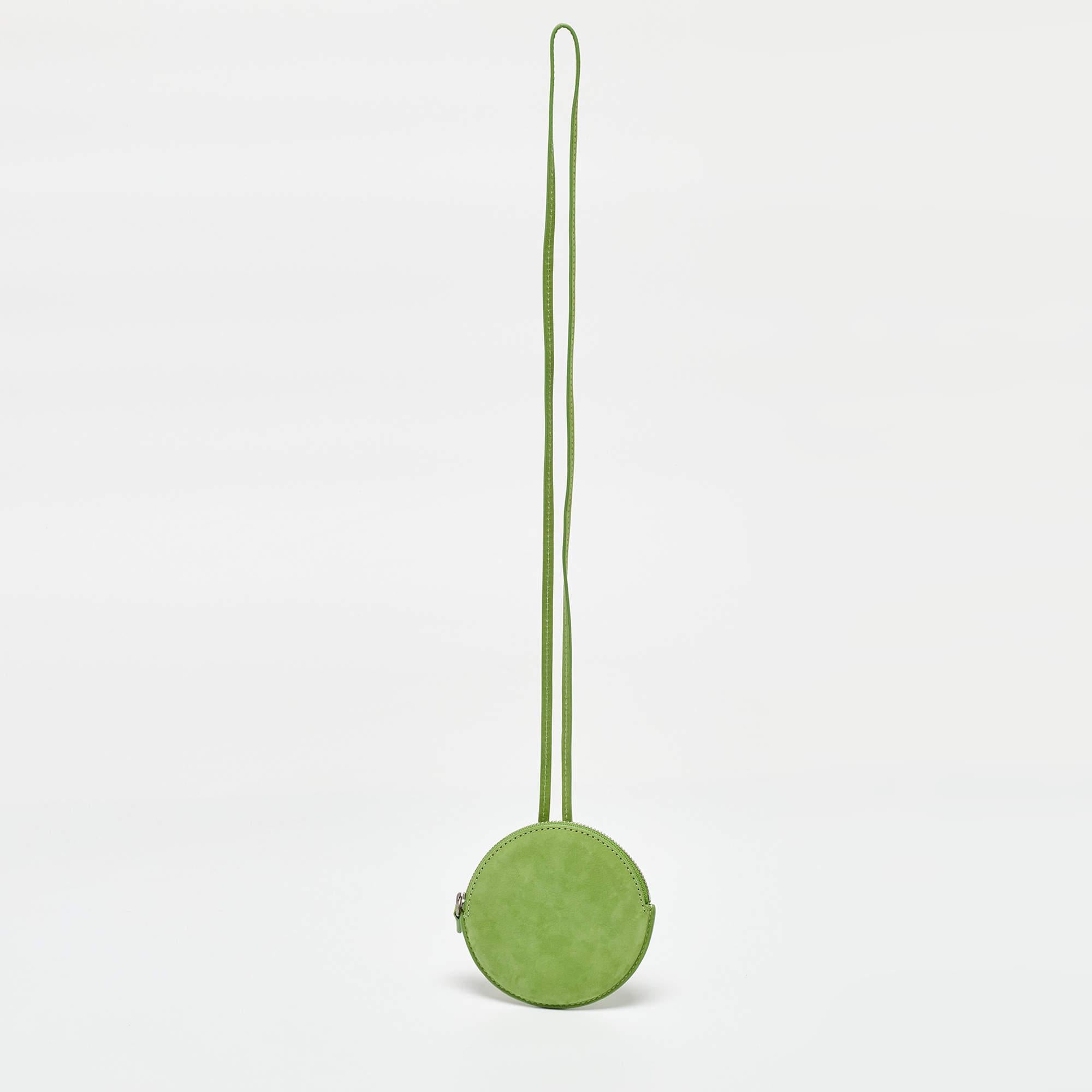 Women's Jacquemus Green Suede Le Pitchou Coin Purse For Sale