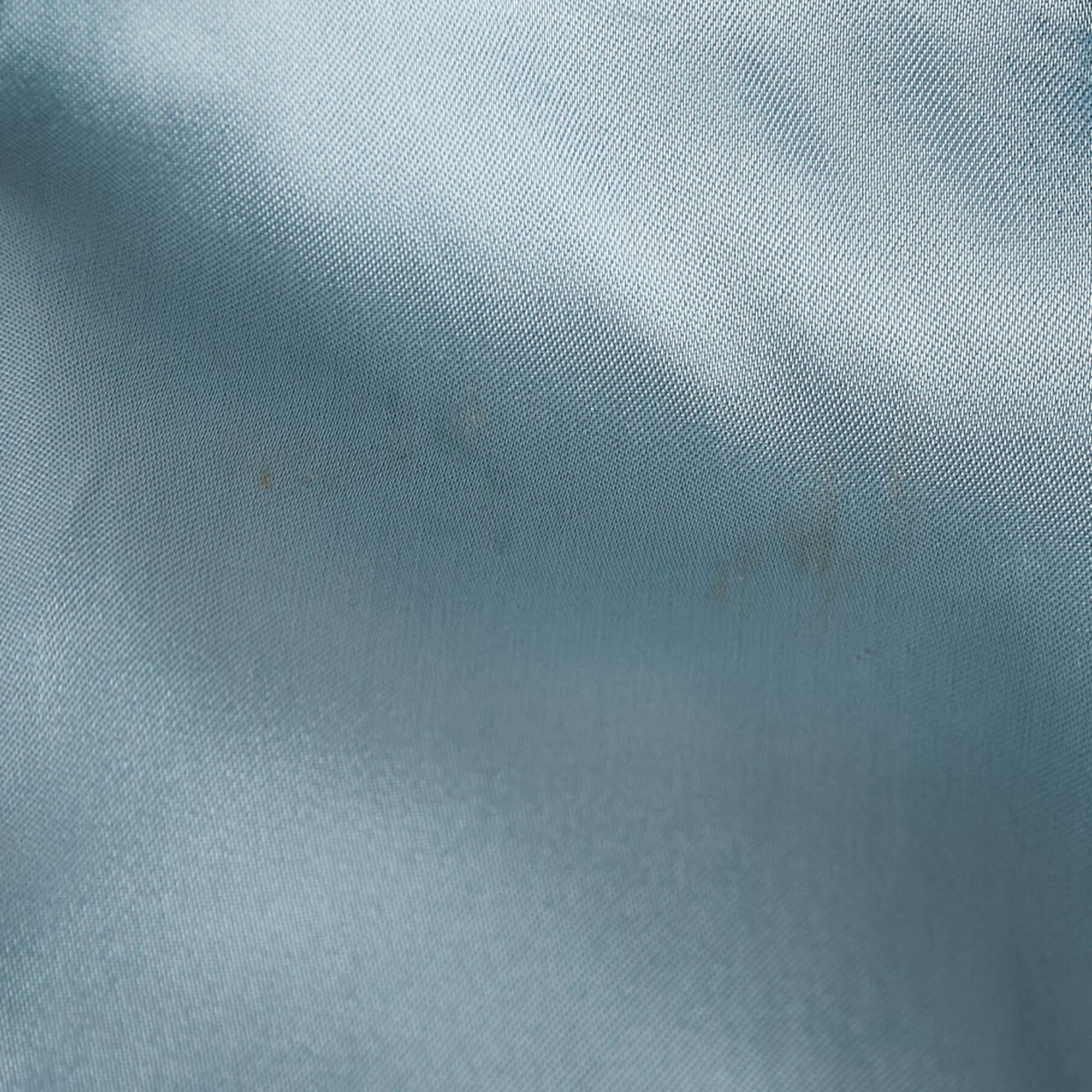 Blue Jacquemus Grey Satin Open-Back La Chemise Mentalo Shirt S