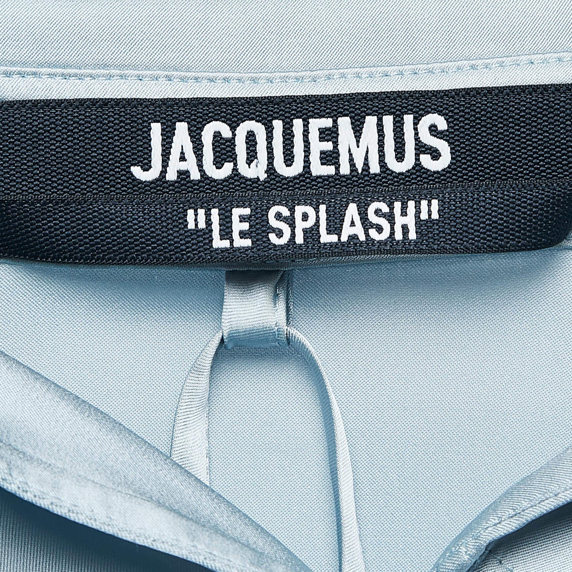 Women's Jacquemus Grey Satin Open-Back La Chemise Mentalo Shirt S
