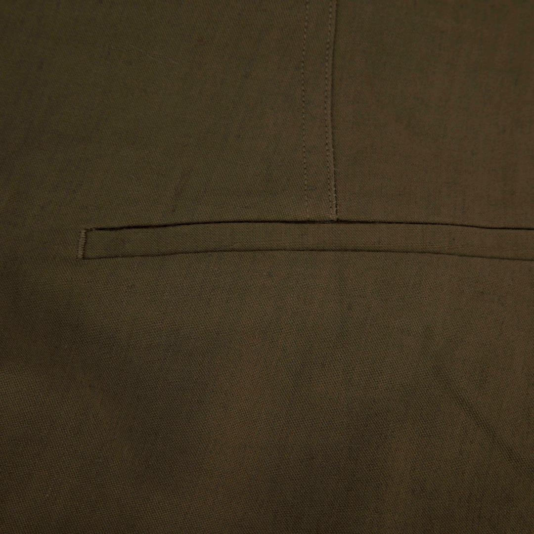 Gray Jacquemus Khaki Flared Hooked Hem Trousers Size S For Sale