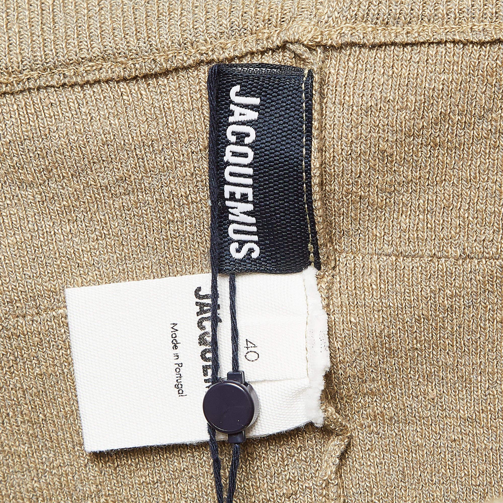 Jacquemus - Short Sierra en lin mélangé vert kaki L Neuf - En vente à Dubai, Al Qouz 2