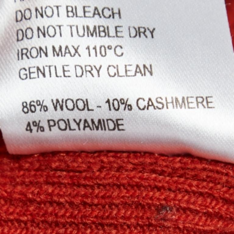 Rosso Jacquemus La Jupe Peron, Maxi Gonna in misto lana rosso mattone a taglio alto M. I. in vendita