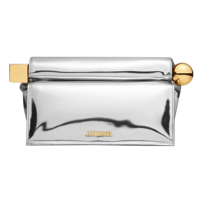 Jacquemus La Pochette rond carré NEW Silber Clutch RARE LE CHOUCHOU