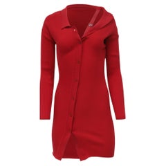 Jacquemus La Robe Maille Colin Mini Dress in Red Wool