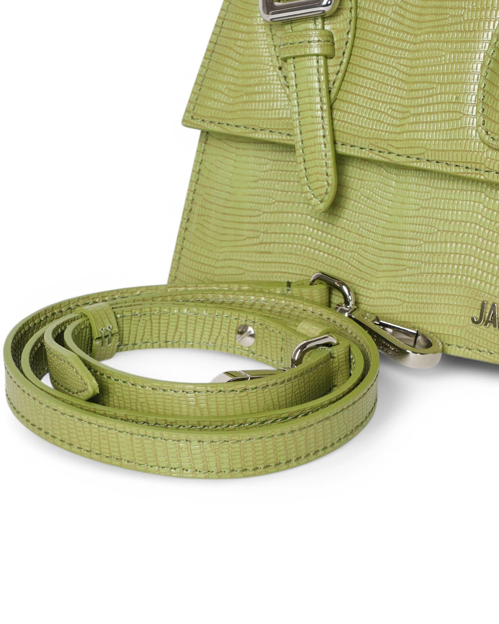 Brown Jacquemus Le Chiquito Moyen Boucle Python Vert en vente